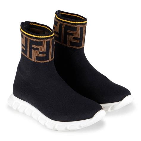 fendi shoes that look like socks|Fendi shearling leather sneakers.